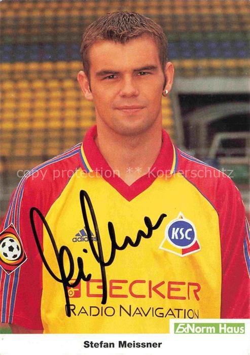 Fussball Soccer Football-- Stefan Meissner KSC Autogramm