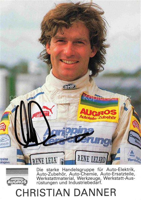 Autorennen Christian Danner Autogramm
