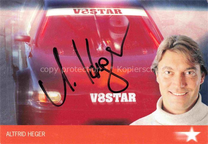 Autorennen Alfred Heger V8Star Autogramm