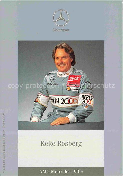 Autorennen Keke Rosberg AMG Mercedes 190 E