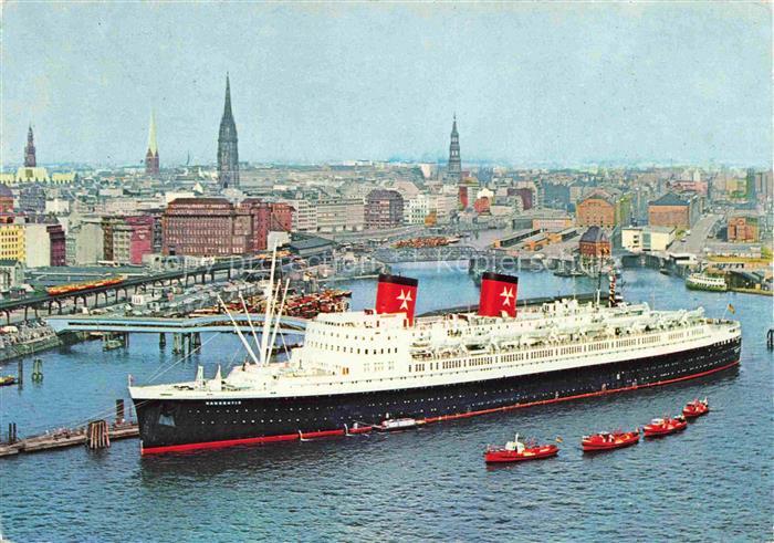 Dampfer Oceanliner Hanseatic Hamburg Atlantic Linie 30029 BRT