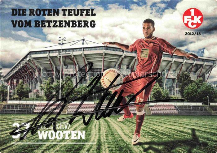 Fussball Soccer Football-- Andrew Wooten Roten Teufel von Betzenberg FCK Autogra