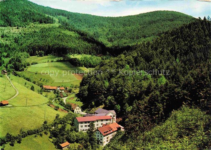 Bad Antogast Oppenau Panorama Blick auf Kurhaus und Sanatorium Schwarzwald