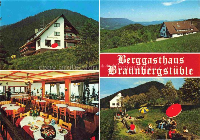 Loecherberg Ibach Berggasthaus Braunbergstueble Gastraum Kinderspielplatz Panora