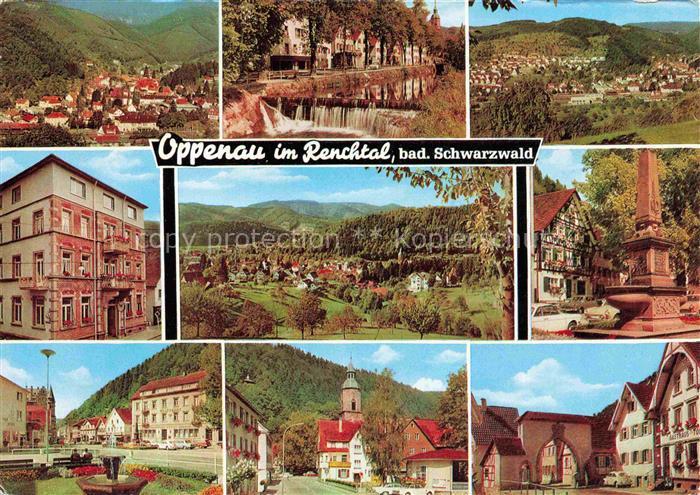 Oppenau Ortenaukreis BW Panorama Luftkurort im Renchtal Motive Stadtzentrum Wass