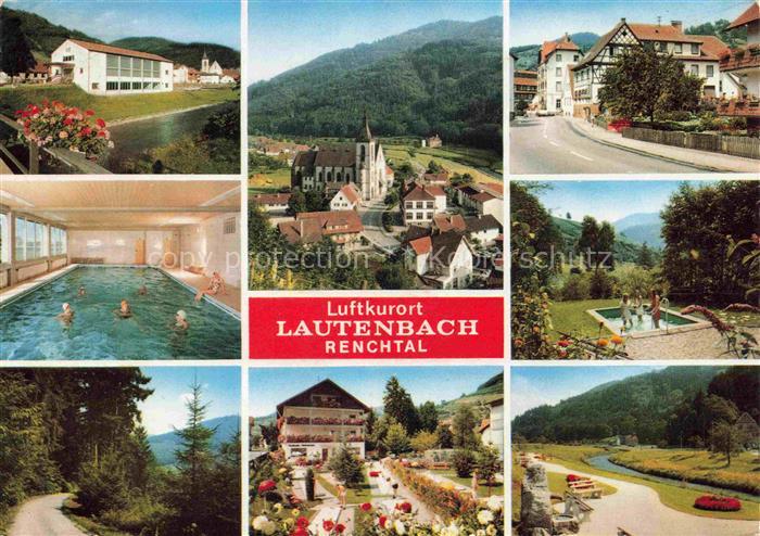 Lautenbach Renchtal Panorama Luftkurort Teilansichten Kirche Hotel Hallenbad Was