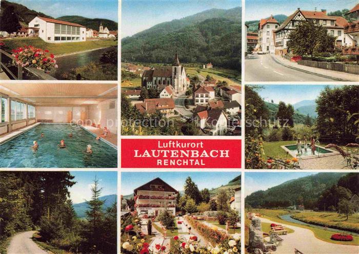 Lautenbach Renchtal Teilansichten Kirche Hotel Hallenbad Wassertreten