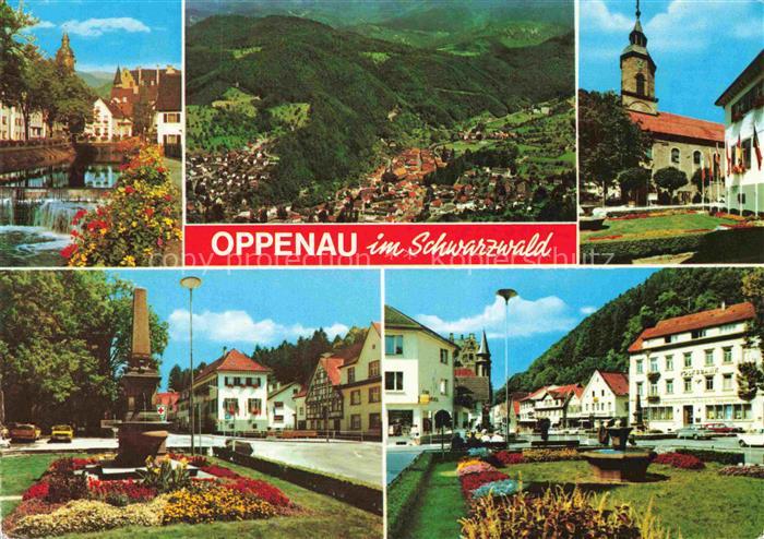 Oppenau Ortenaukreis BW Panorama Luftkurort im Renchtal Luftaufnahme Wasserfall