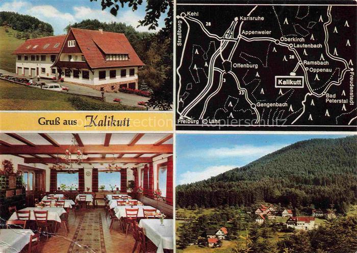 Oppenau Ortenaukreis BW Gasthaus Kalikutt Restaurant Panorama Landkarte
