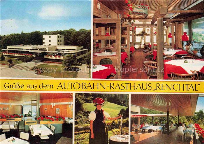 Appenweier Autobahn Rasthaus Renchtal Restaurant Terrasse Trachten Bollenhut