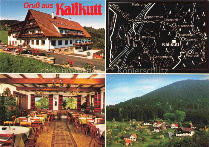 Ramsbach Oppenau Hoehengasthof Kalikutt Gastraum Panorama Landkarte