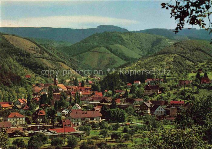 Oppenau Ortenaukreis BW Panorama Luftkurort im Renchtal Schwarzwald