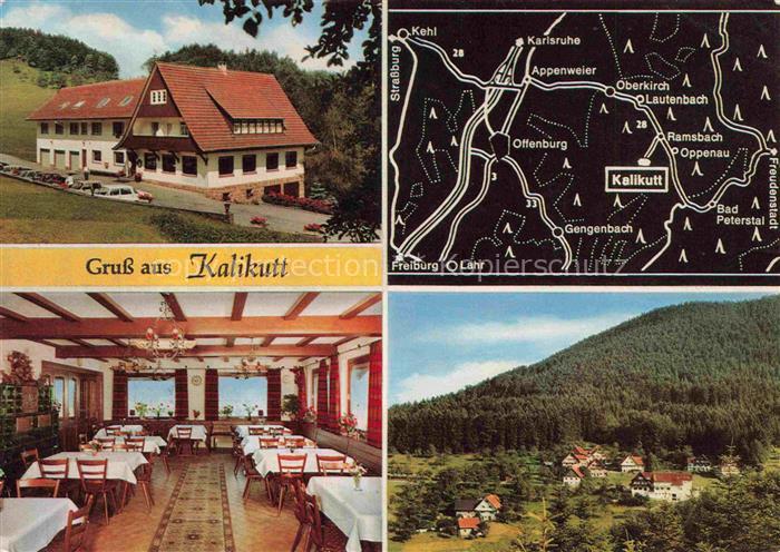 Ramsbach Oppenau Gasthaus Kalikutt Restaurant Panorama Landkarte