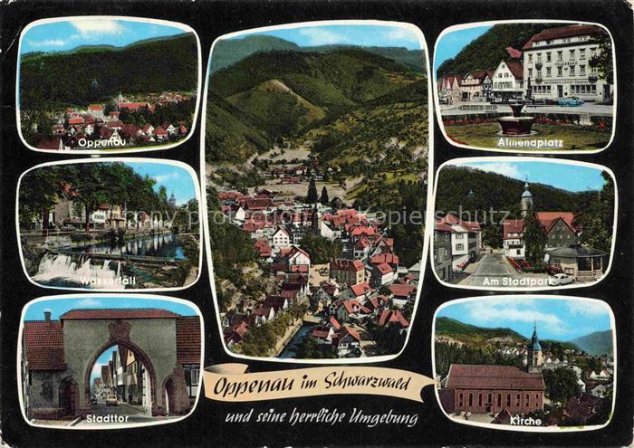Oppenau Ortenaukreis BW Panorama Luftaufnahme Wasserfall Stadttor Allmendplatz S