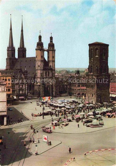 Halle Saale Marktplatz Roter Turm Marktkirche