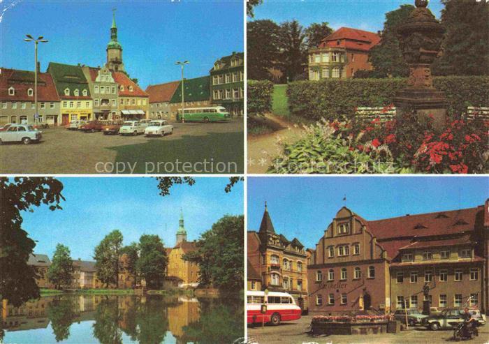Pulsnitz Bautzen Sachsen Platz der Befreiung Klinik Schloss Teich HO-Gaststaette