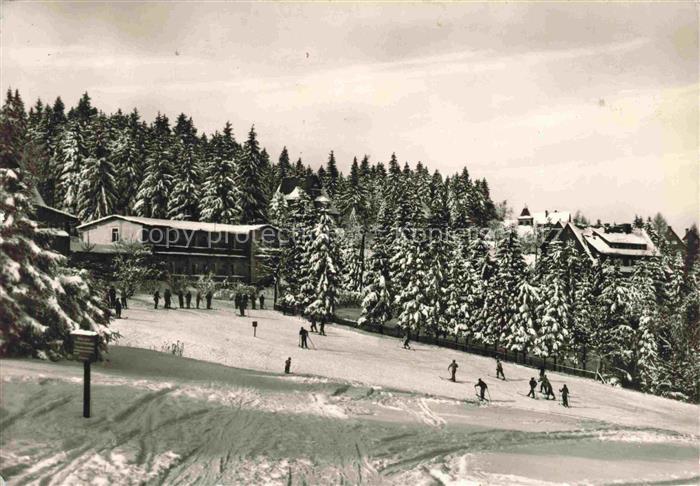 Oberbaerenburg Baerenburg Wintersportplatz im Erzgebirge Skipiste