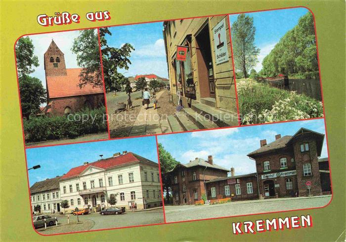 Kremmen Brandenburg Kirche Markt Ruppiner Kanal Rathaus Bahnhof