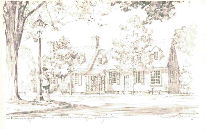 Williamsburg Virginia USA Chowning's Tavern Illustration