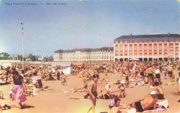 Mar del Plata Argentina Playa Popular y Casino
