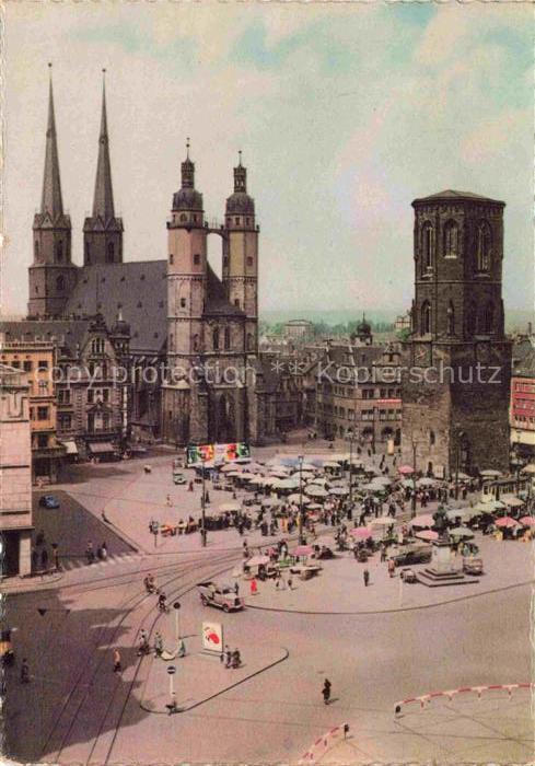 HALLE  SAALE Marktplatz Kirche