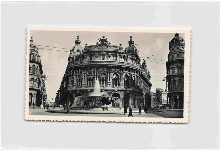 GENOVA Genua Liguria IT Motiv Stadtzentrum Brunnen