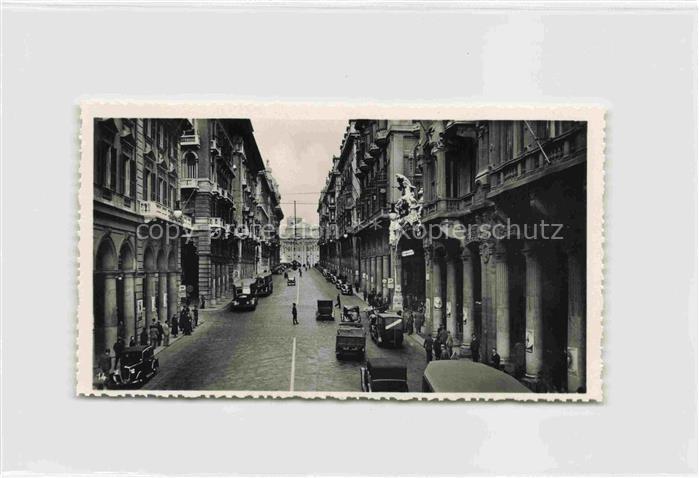 GENOVA Genua Liguria IT Motiv Stadtzentrum Strassenpartie