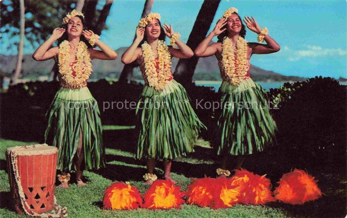 Waikiki Honolulu Hawaii USA Hula Maidens Dances of their ancestors
