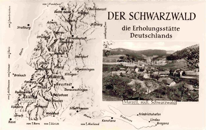 Marzell Malsburg-Marzell Kandern BW Panorama Landkarte Schwarzwald Die Erholungs