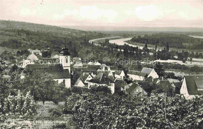 Bad Bellingen Ortsansicht mit Kirche Thermalmineralbad