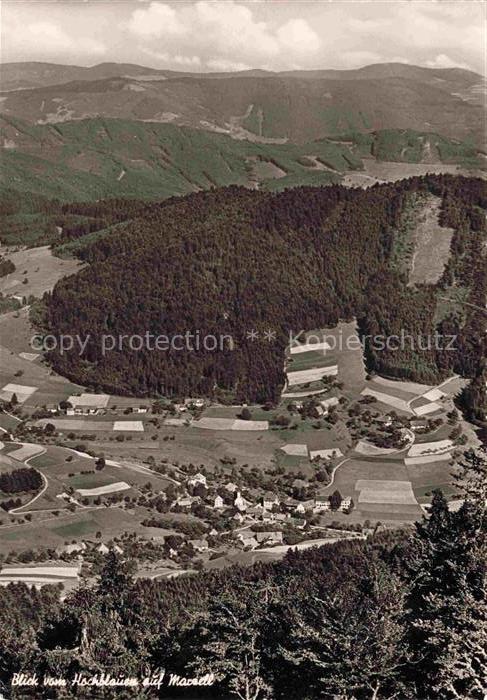 Marzell Malsburg-Marzell Kandern BW Panorama Blick vom Hochblauen ins Tal Schwar