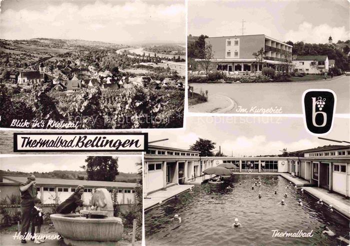 Bad Bellingen Panorama Blick ins Rheintal Kurgebiet Heilbrunnen Thermalbad