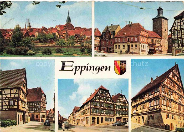 Eppingen Stadtpanorama Motive Stadtzentrum Fachwerkhaeuser