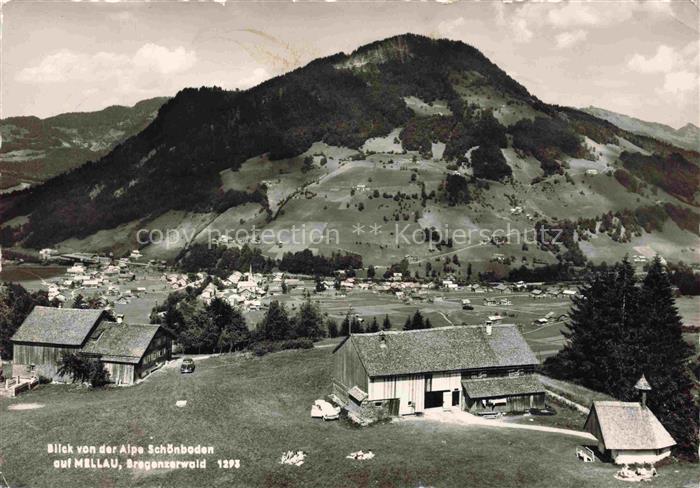 Mellau Vorarlberg AT Panorama Blick von der Alpe Schoenboden
