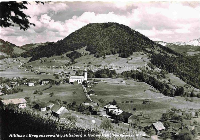 Hittisau Bregenzerwald Vorarlberg AT Panorama Blick gegen Hitisberg und Hohen If