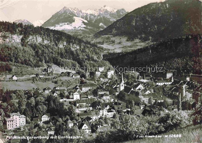 Feldkirch  Vorarlberg AT Panorama Blick gegen Gurtisspitze Raetikon