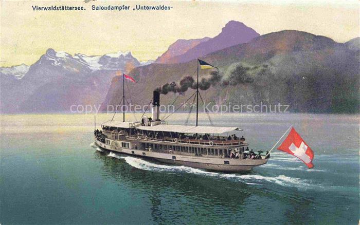 Dampfer Seitenrad Vierwaldstaettersee Unterwalden