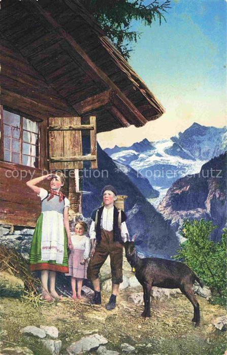 Ziege Goat Chevre-- Paul Bender Zuerich Trachten Kinder Landwirtschaft