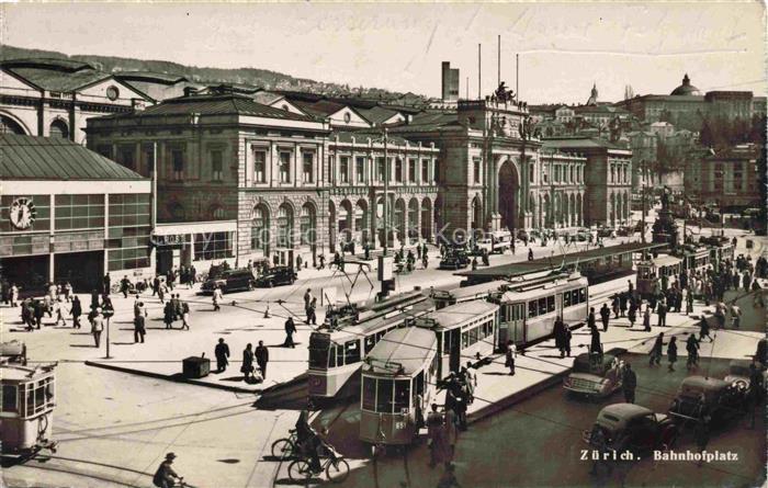 STRAssENBAHN Tramway-- Zuerich Bahnhofplatz