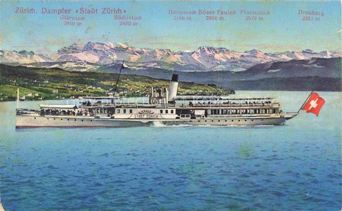 Dampfer Seitenrad Zuerich Stadt Zuerich