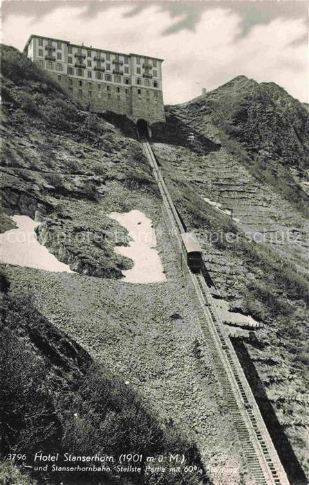 Zahnradbahn Standseilbahn Furniculaire Rack Railway-- Hotel Stanserhorn