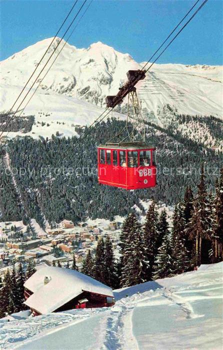Seilbahn Cable-Car Telepherique Davos Braemabueel Jakobshorn Strela Schiahoerner