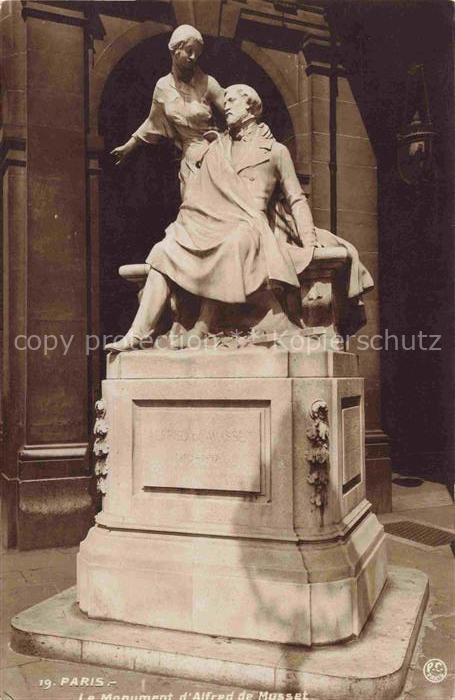 Skulpturen Paris Alfred de Musset