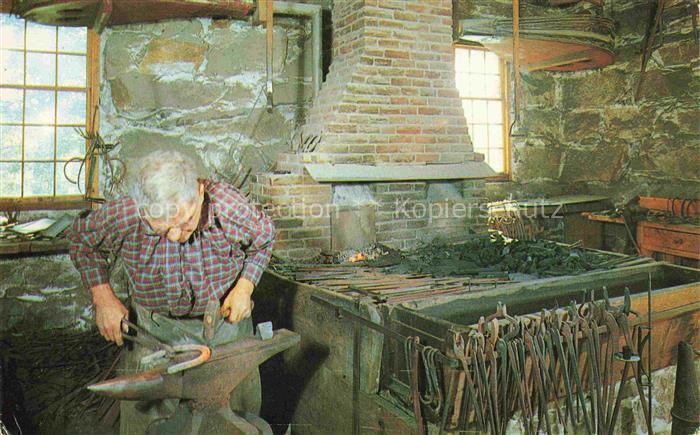 Schmied Blacksmith Forgeron-- Moses Wilder Blocksmith Old Sturbridge Village Stu