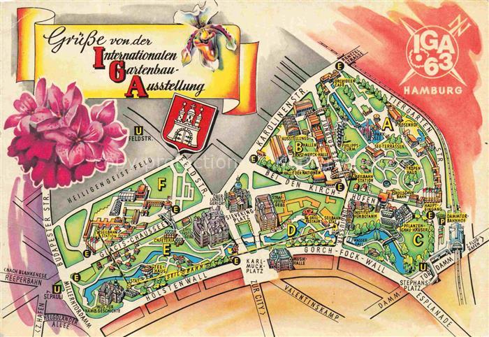 IGA Gartenbauaustellung International Hamburg Lageplan