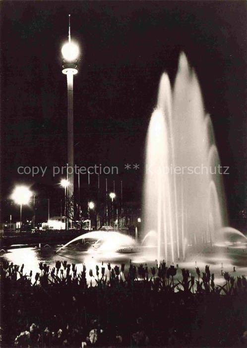 BUGA Bundesgartenschau Karlsruhe Festplatz bei Nacht