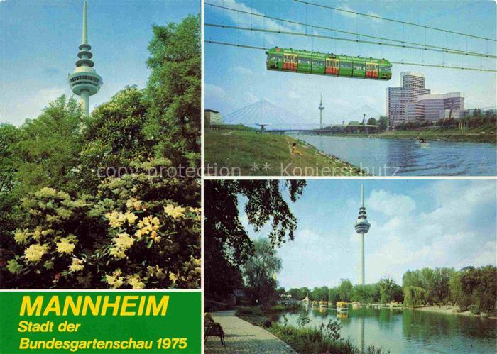 BUGA Bundesgartenschau Mannheim Luisenpark Fernsehturm Aerobus