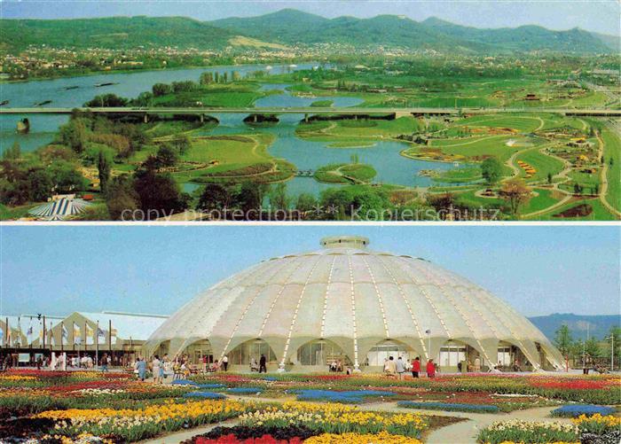 BUGA Bundesgartenschau Bonn Beuel Rheinaue Siebengebirge Kuppelhalle