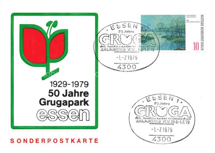 BUGA Bundesgartenschau Essen Sonderpostkarte Grugapark