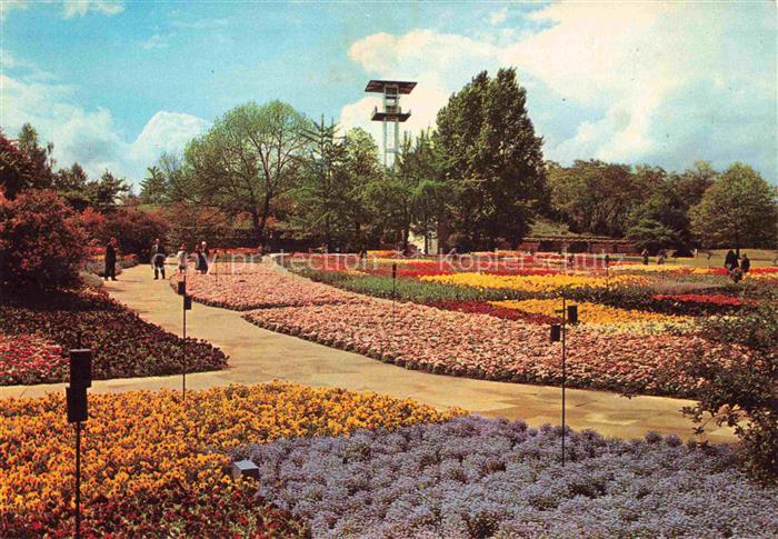 BUGA Bundesgartenschau Stuttgart Bunter Blumenteppich Aussichtturm